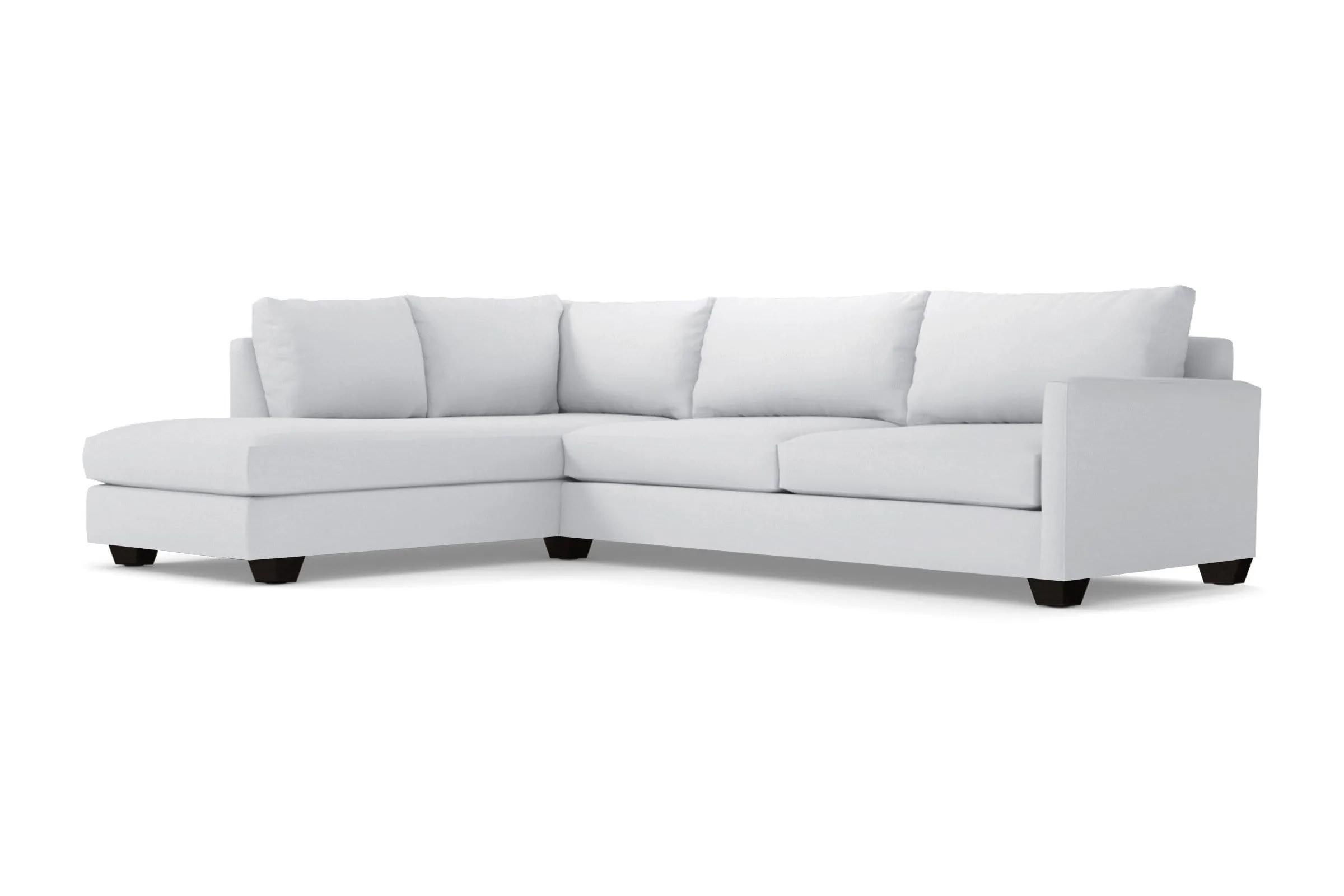 Tuxedo 2pc Sectional Sofa :: Leg Finish: Espresso / Configuration: LAF - Chaise on the Left