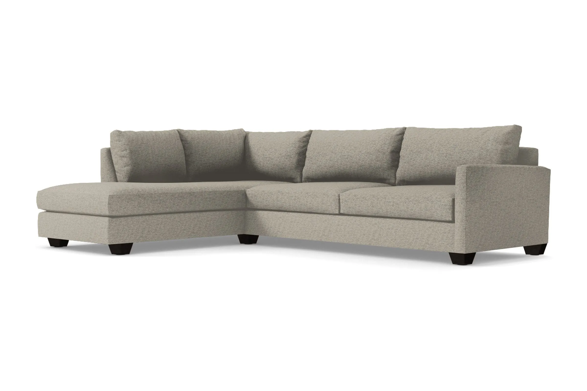 Tuxedo 2pc Sectional Sofa :: Leg Finish: Espresso / Configuration: LAF - Chaise on the Left