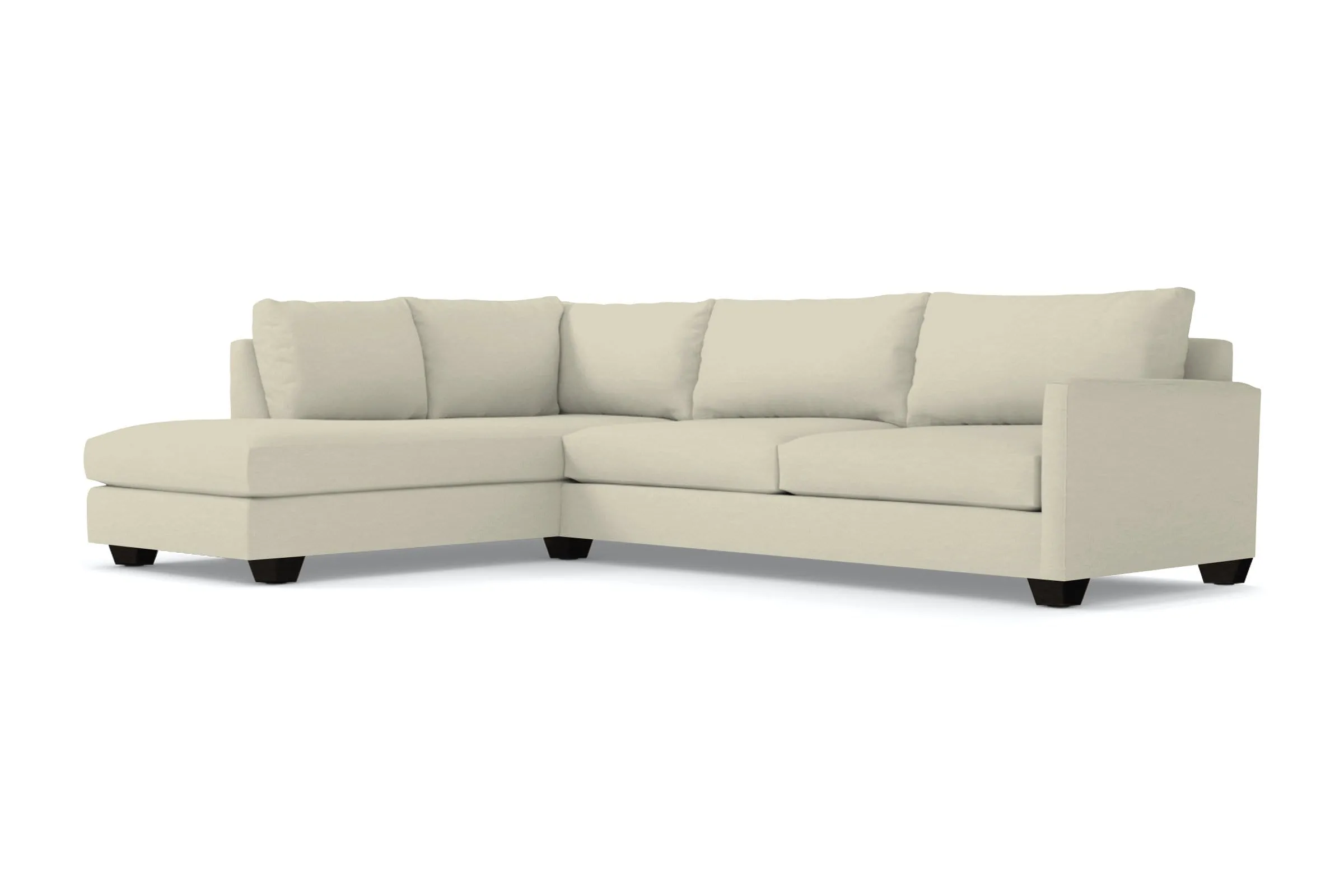 Tuxedo 2pc Sectional Sofa :: Leg Finish: Espresso / Configuration: LAF - Chaise on the Left