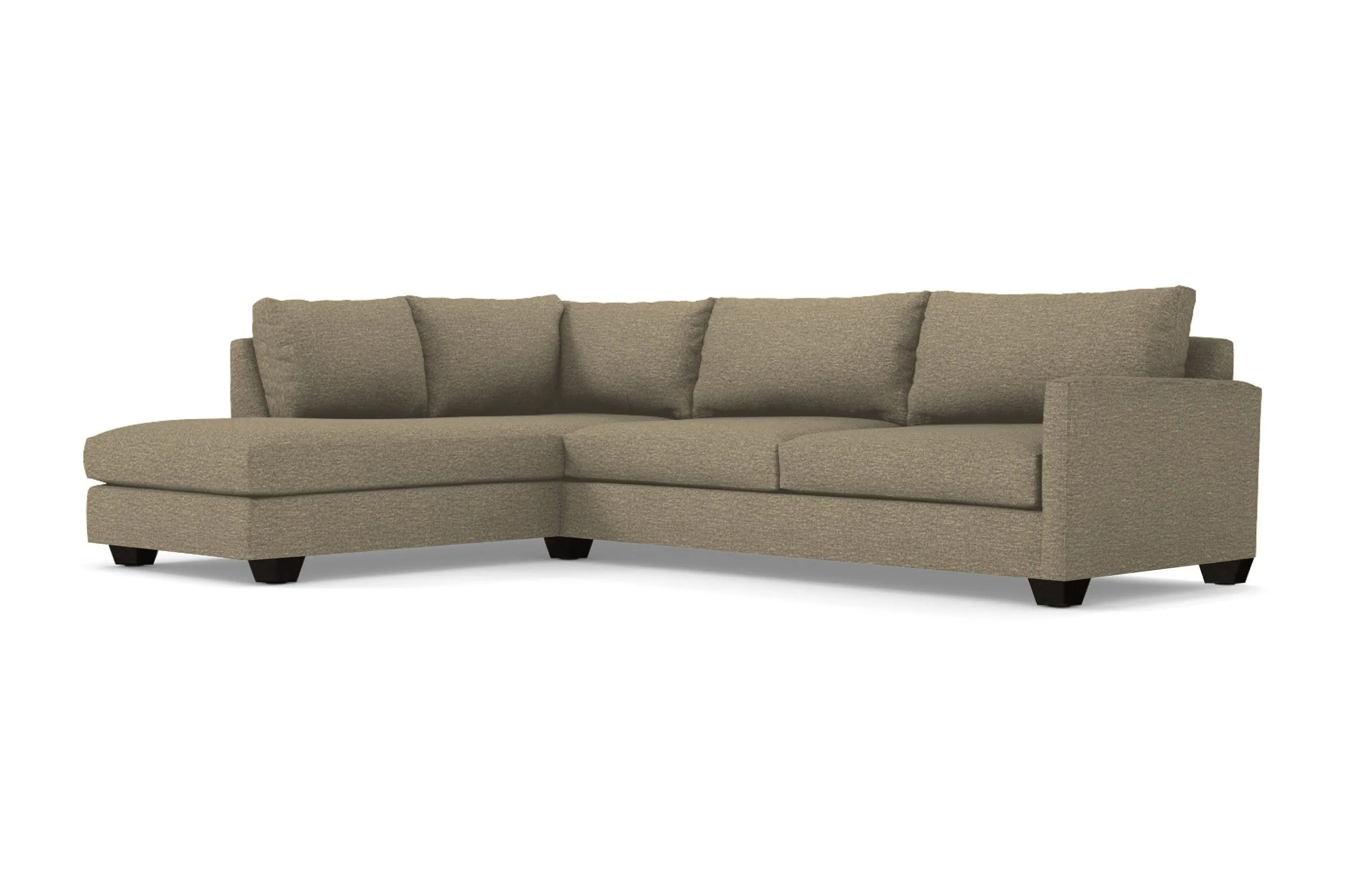 Tuxedo 2pc Sectional Sofa :: Leg Finish: Espresso / Configuration: LAF - Chaise on the Left