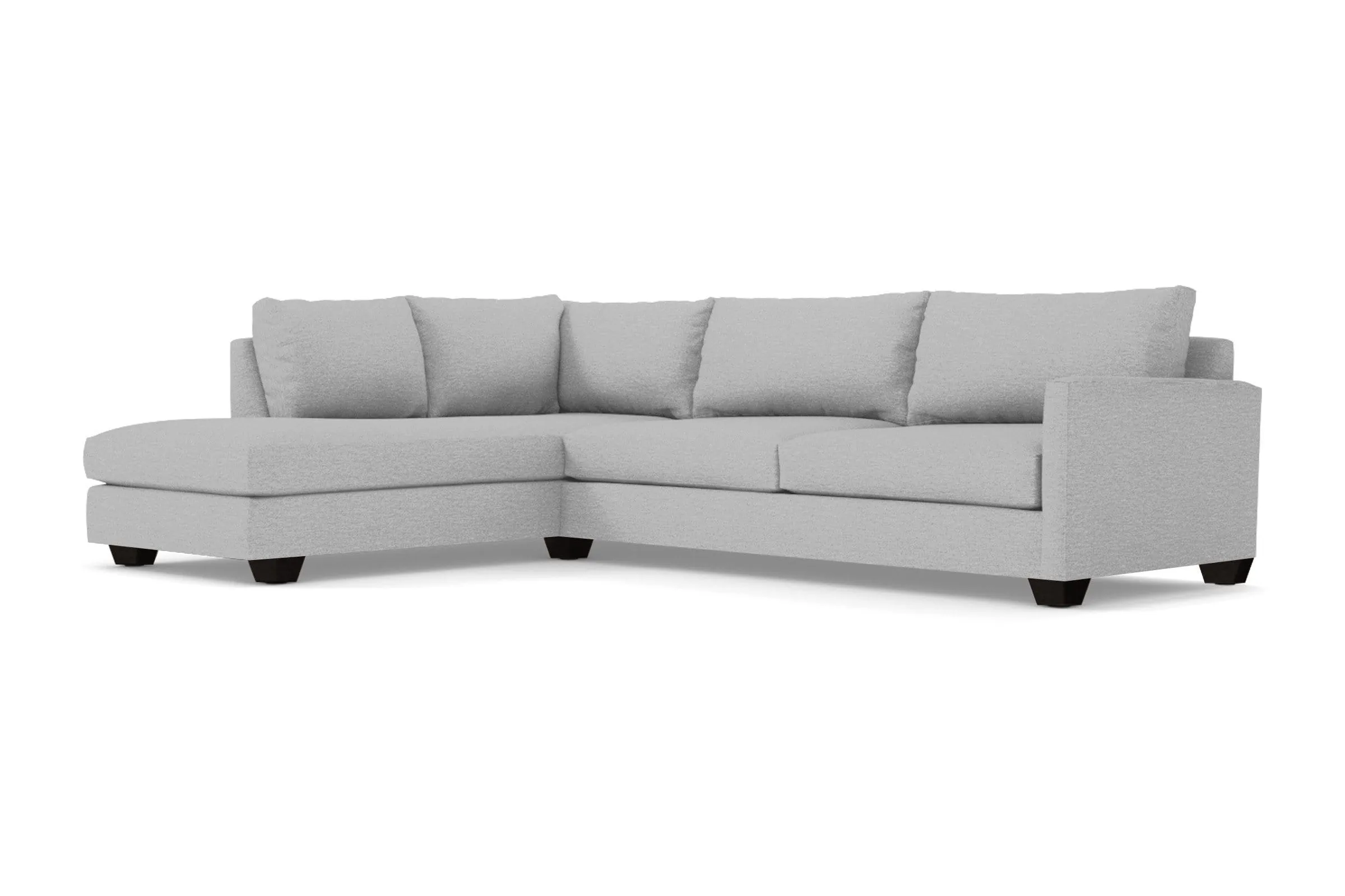 Tuxedo 2pc Sectional Sofa :: Leg Finish: Espresso / Configuration: LAF - Chaise on the Left