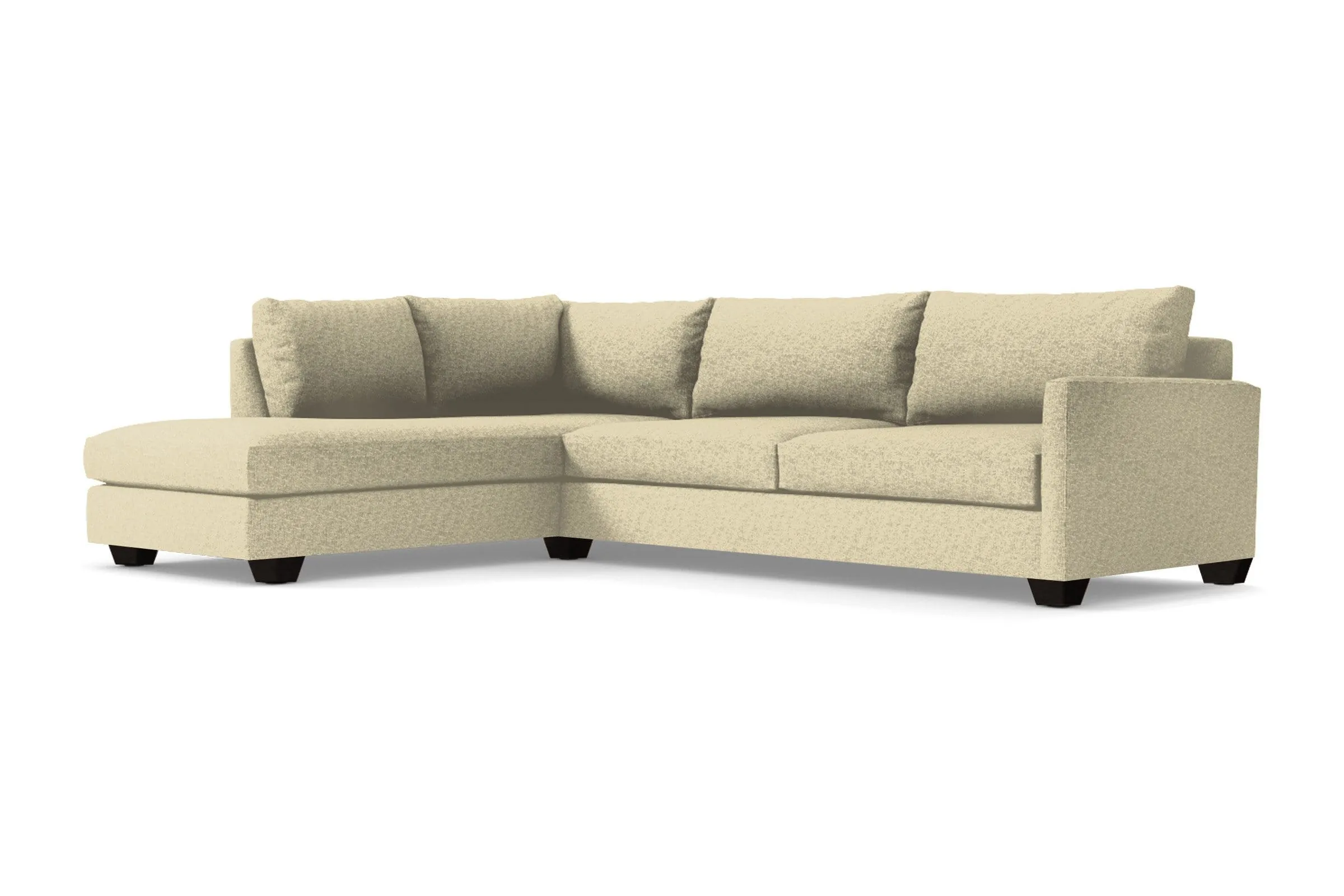 Tuxedo 2pc Sectional Sofa :: Leg Finish: Espresso / Configuration: LAF - Chaise on the Left