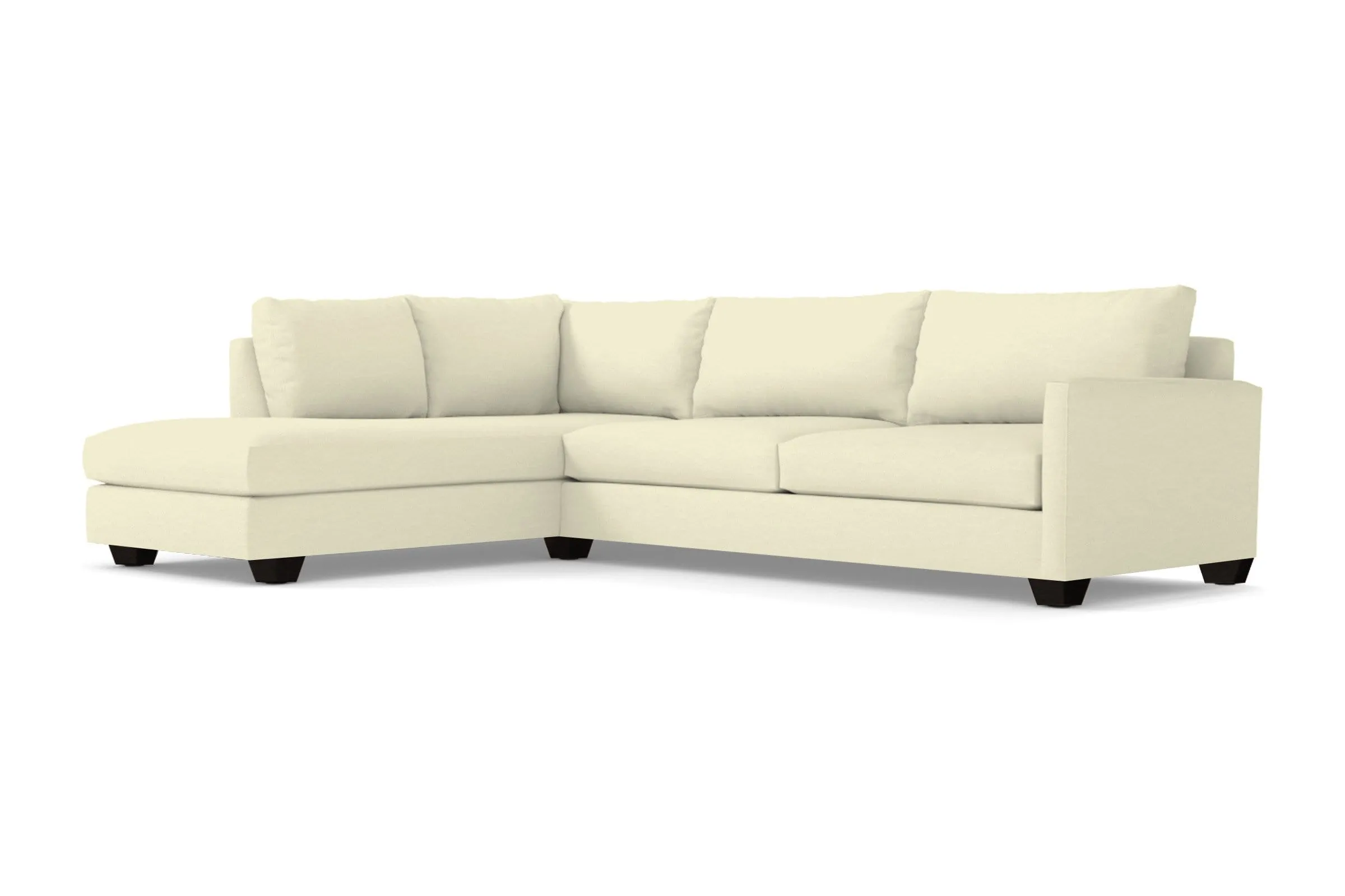 Tuxedo 2pc Sectional Sofa :: Leg Finish: Espresso / Configuration: LAF - Chaise on the Left