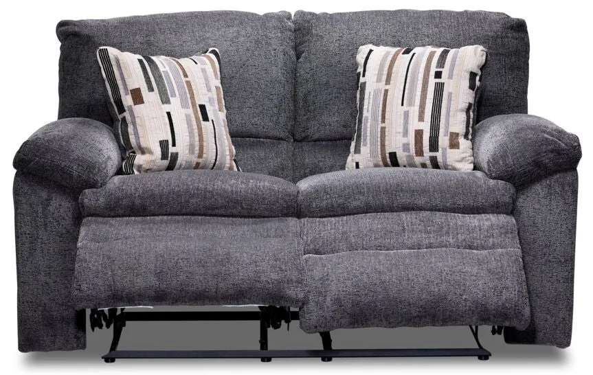 Zabi Reclining Loveseat - Pewter