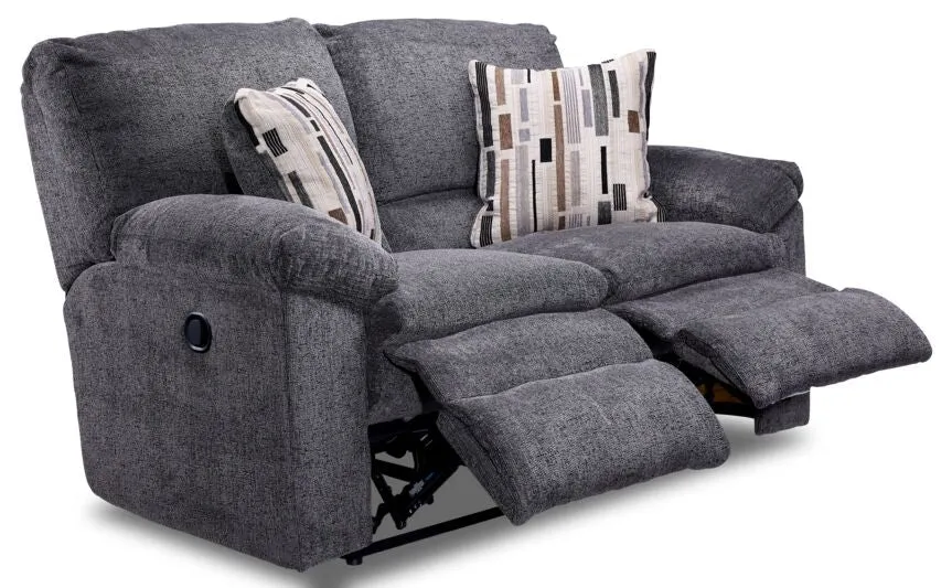 Zabi Reclining Loveseat - Pewter